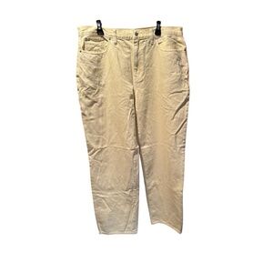 Madewell Baggy Straight Jeans Garment Dyed Edition in Yellow Size 32